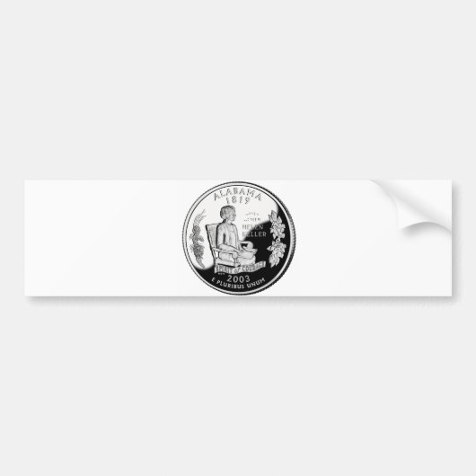 Alabama State Quarter Bumpersticker (Voorkant)