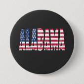 Alabama state ronde button 7,6 cm (Voorkant)