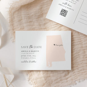 Alabama State Save the Date-ansichtkaart Briefkaart