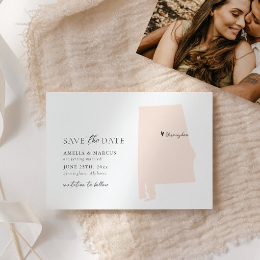 Alabama State Save the Date Kaart