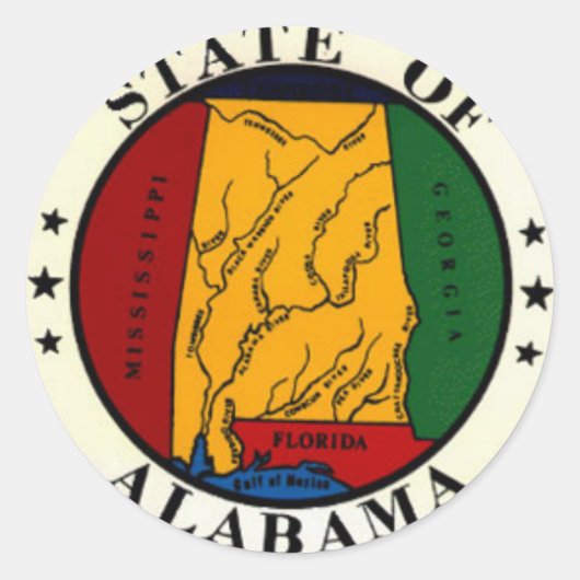Alabama State Seal Stickers (Voorkant)