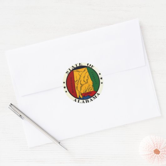 Alabama State Seal Stickers (Envelop)