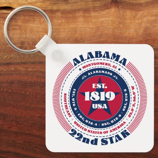 Alabama State Sleutelhanger (Voorkant)