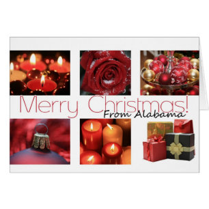 Alabama State-specifieke kaart rood, zwart en wit