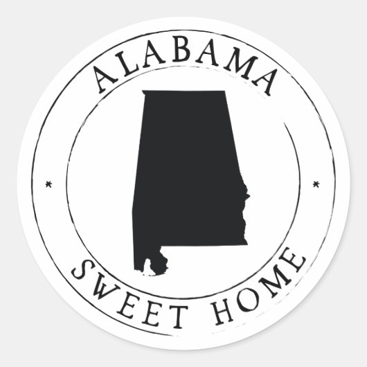 Alabama State Sticker Envelope Seal (Voorkant)