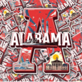 Alabama State Sticker | Landmarks & Geschiedenis O
