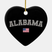 Alabama State USA Flag  Keramisch Ornament (Achterkant)