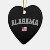 Alabama State USA Flag  Keramisch Ornament (Links)
