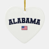 Alabama State USA Flag  Keramisch Ornament (Voorkant)
