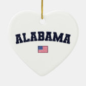 Alabama State USA Flag  Keramisch Ornament (Achterkant)
