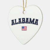 Alabama State USA Flag  Keramisch Ornament (Links)