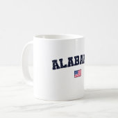 Alabama State USA Flag  Koffiemok (Voorkant links)