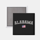 Alabama State USA Flag  Magneet (Voorkant / Achterkant)
