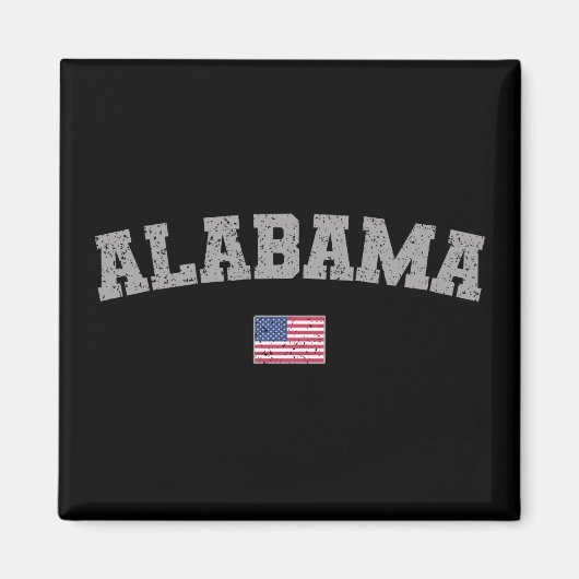 Alabama State USA Flag  Magneet (Voorkant)