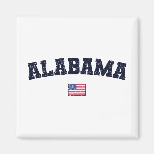 Alabama State USA Flag  Magneet (Voorkant)
