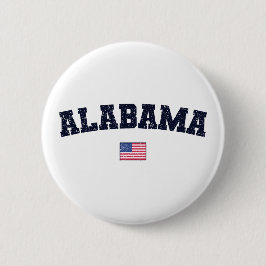 Alabama State USA Flag  Ronde Button 5,7 Cm