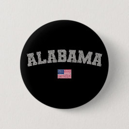 Alabama State USA Flag  Ronde Button 5,7 Cm