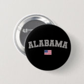 Alabama State USA Flag  Ronde Button 5,7 Cm (Voorkant /achterkant)