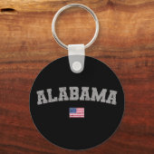 Alabama State USA Flag  Sleutelhanger (Voorkant)