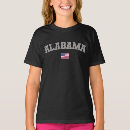 Alabama State USA Flag  T-shirt (Voorkant)