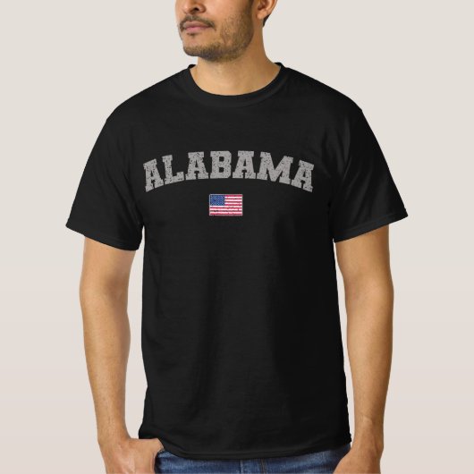 Alabama State USA Flag  T-shirt (Voorkant)