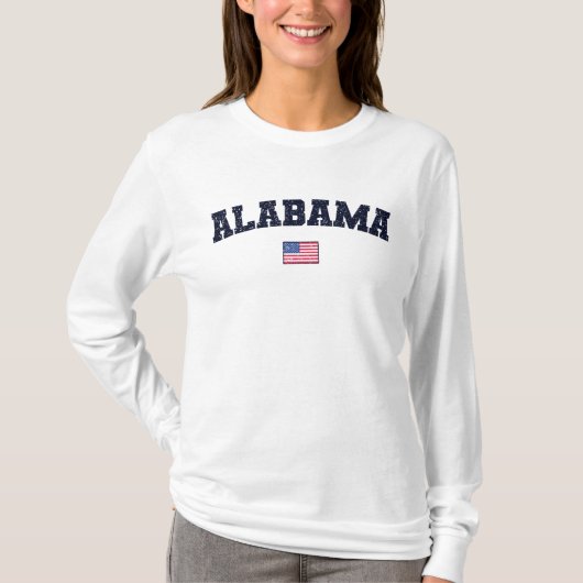 Alabama State USA Flag T-shirt (Voorkant)