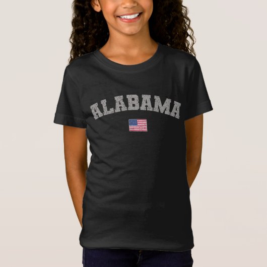 Alabama State USA Flag  T-shirt (Voorkant)