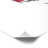 Alabama State Verenigde Staten Retro Kaart  Vereni Perfect Poster (Hoek)