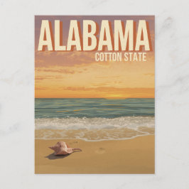 Alabama Strand Zonsondergang Briefkaart
