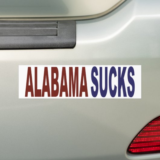 Alabama Sucks Bumpersticker (Op auto)