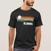 Alabama  Sunset 80s Retro Summer State VS T-shirt (Voorkant)