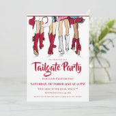 Alabama Tailgate Party Dames Cowboy Boots Crimson Kaart (Staand voorkant)