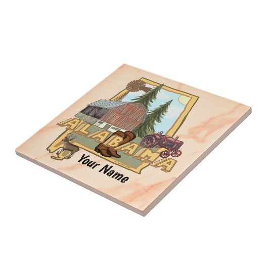 Alabama Tegeltje (Zijkant)