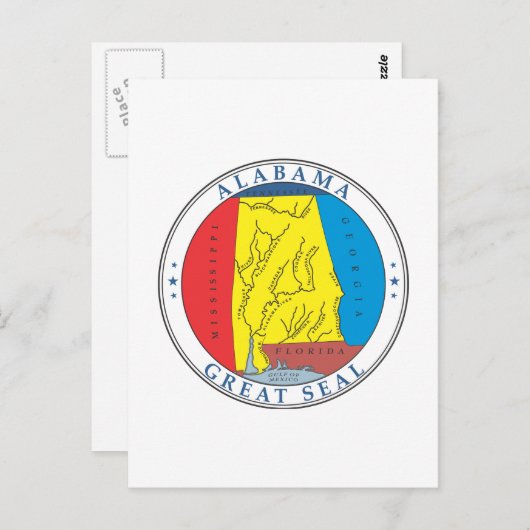 Alabama-teken Briefkaart (Voorkant / Achterkant)