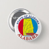 Alabama-teken Ronde Button 5,7 Cm (Voorkant /achterkant)
