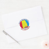 Alabama-teken Ronde Sticker (Envelop)