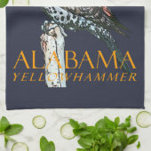 Alabama Territory Vogel De Gewone Grondspecht Theedoek (Gevouwen)