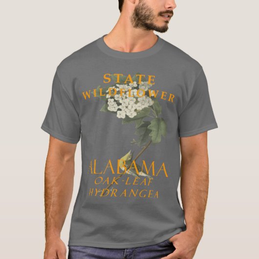 Alabama Territory Wildflower The Oakleaf hydrangea T-shirt (Voorkant)