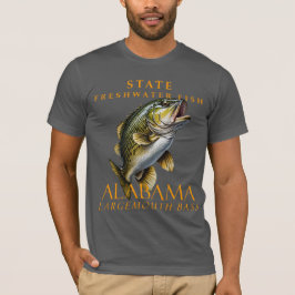 Alabama Territory Zoetwater Vis De Gevlekte Bass T-shirt
