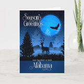 Alabama The Heart of Dixie Woodland Deer Feestdagen Kaart (Voorkant)