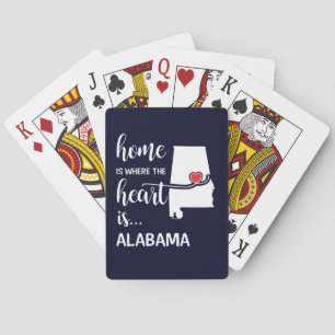 Alabama thuis is waar het hart ligt pokerkaarten