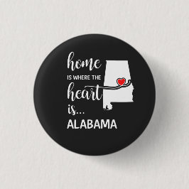 Alabama thuis is waar het hart ligt ronde button 3,2 cm