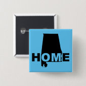 Alabama Thuis Weg Van Staat Knop Badge Speld Vierkante Button 5,1 Cm (Voorkant /achterkant)