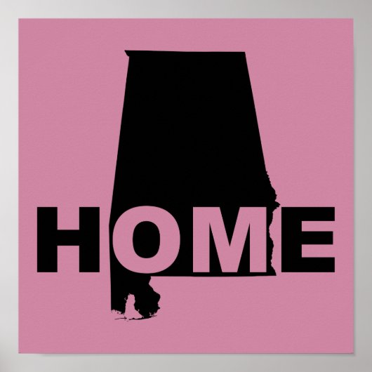 Alabama Thuis Weg Van Staat Poster Bord (Voorkant)