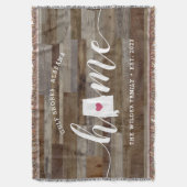 Alabama Thuisstaat Persoonlijke Houten Uiterlijk Deken (Voorkant Verticaal)