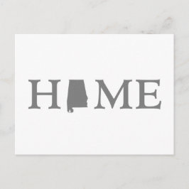 Alabama Thuisstaat Shaped Letter Gray Alabaman Briefkaart