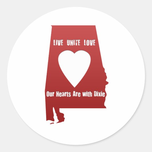 Alabama Tornado Relief Ronde Sticker (Voorkant)