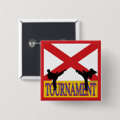 Alabama Tournament Pin Vierkante Button 5,1 Cm (Voorkant /achterkant)