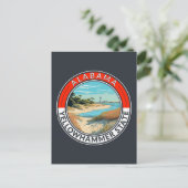 Alabama Travel Art Badge Briefkaart (Staand voorkant)