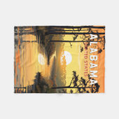 Alabama Travel Art Vintage Fleece Deken (Voorkant (Horizontaal))
